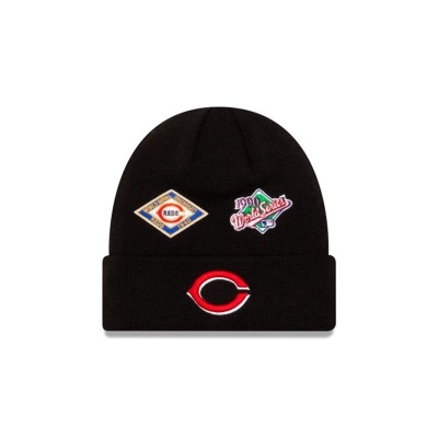 Sapca New Era Cincinnati Reds MLB World Series Patch Cuff Knit Beanie - Rosii